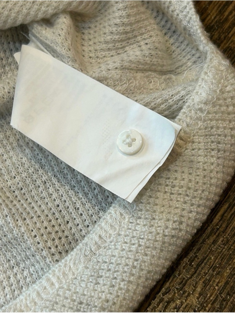 Prana Light Beige Ribbed Henley Long Sleeve - Picture 6 of 8